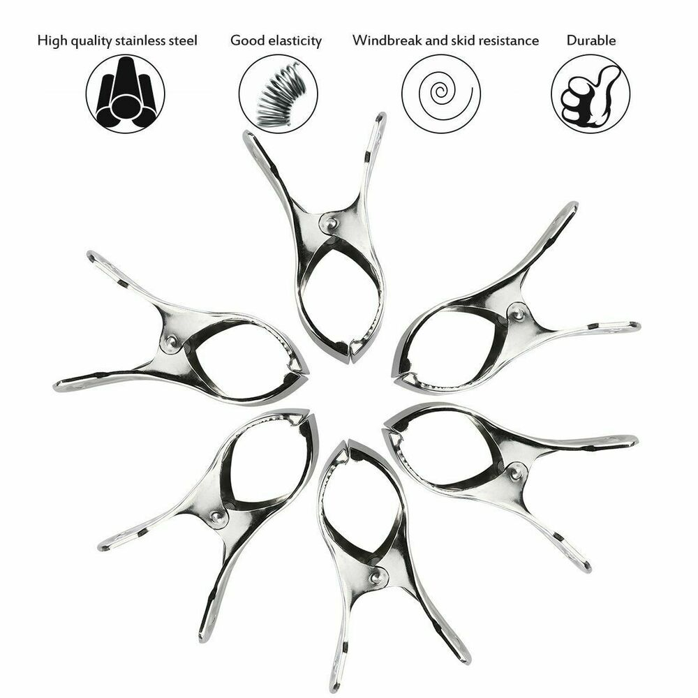 مشابك نشر البطاطين جامبو استانلس 6 قطع