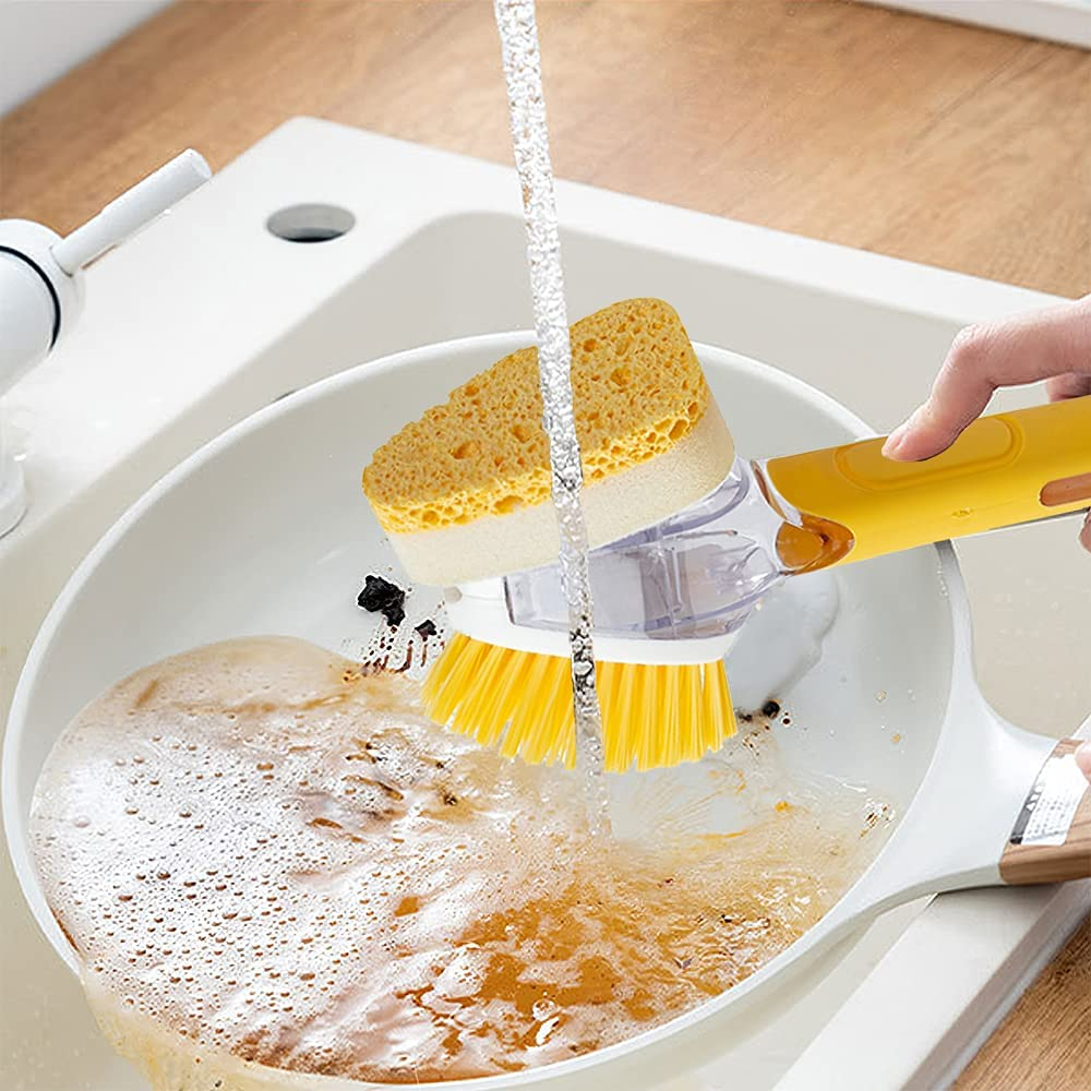 فرشة دعك وليفة بخزان صابون 2 في 1 للاحذية والملابس و المفروشات متعددة الاستخدامات