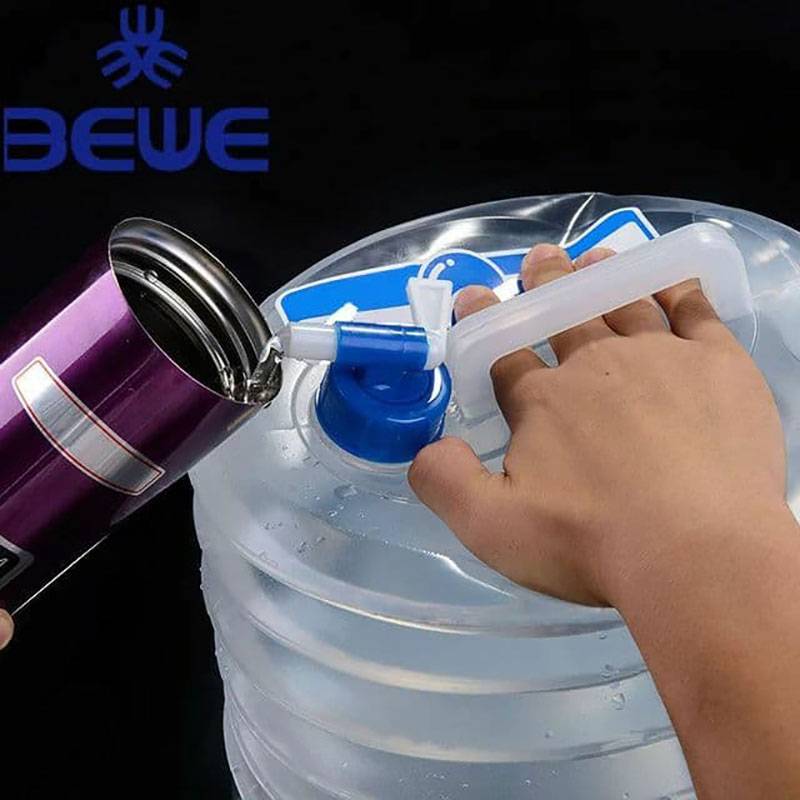 جركن مياه بحنفية قابل للطي وللتمديد للرحلات والبحر والتخييم والسيارة 5 لتر