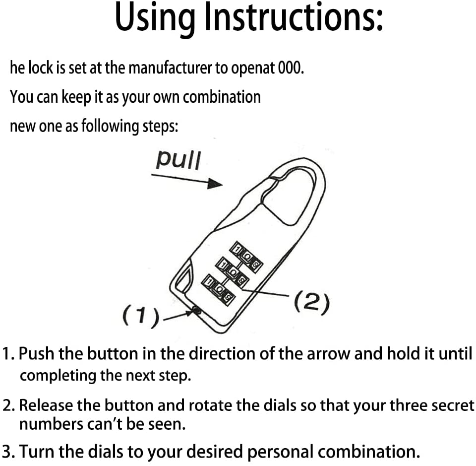 قفل رقمي بكلمة سر لشنط السفر بدون مفاتيح