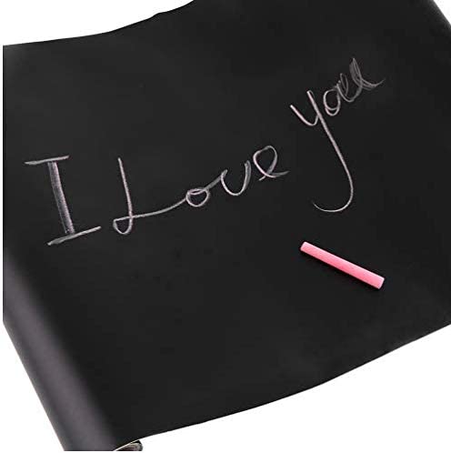 سبورة لوح اسود لاصق للدراسة والعمل والرسم مع 5 طباشير