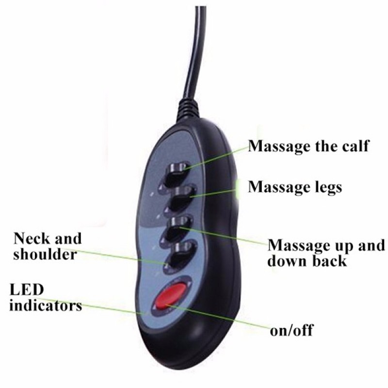 بساط تدليك وتدفئة للجسم ثنائي الاتجاه ب 9 درجات مختلفة مع ريموت كنترول