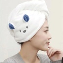 بونيه شعر مايكروفايبر  لتجفيف الشعر اسرع بدون هيشان باشكال كيوت