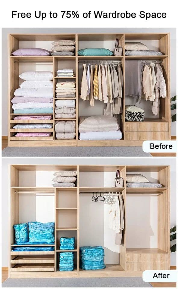 كيس تخزين الملابس والمفروشات الفاكيوم المعطر