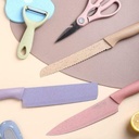 طقم سكاكين جرانيت الوان