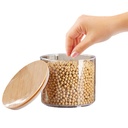 طقم علب دائري كبير قطعتين بمقاسات مختلفة لحفظ وتخزين الحبوب والبقوليات