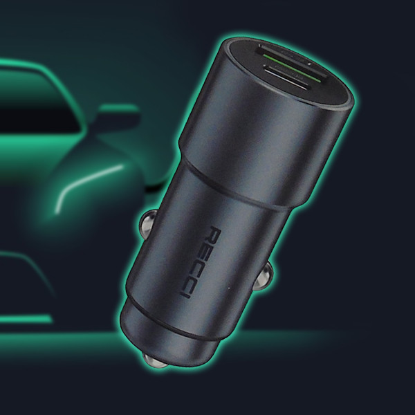 شاحن سيارة سريع مزدوج بمخرجين يو اس بي وتايب سي 42.5 واط