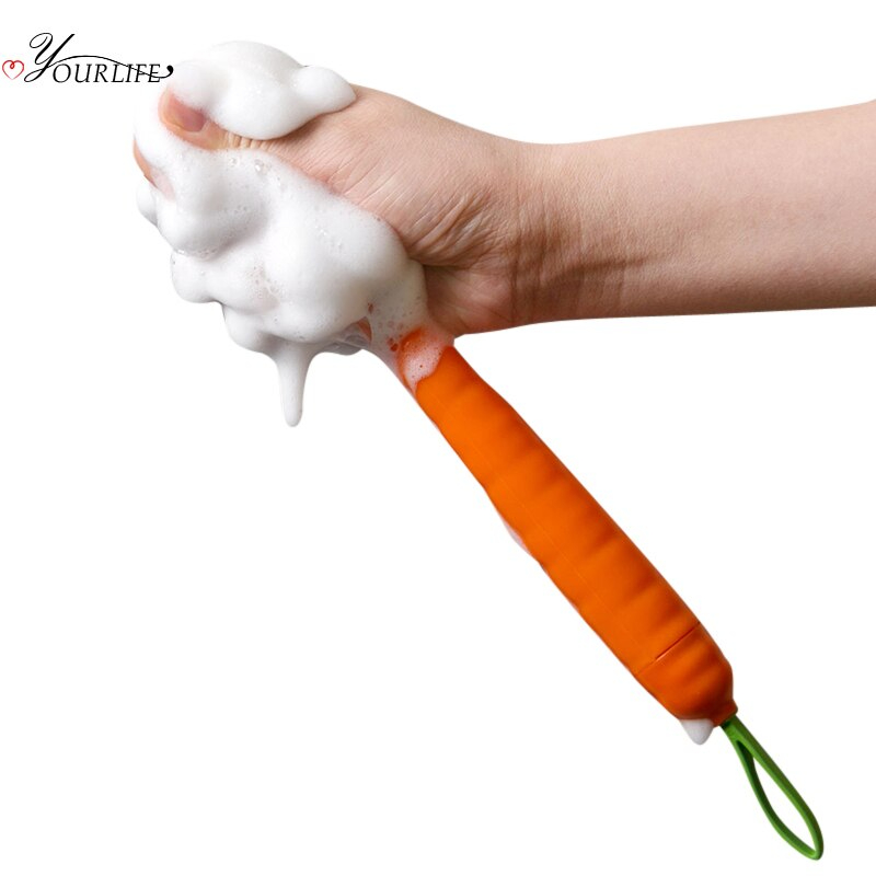 فرشة تنظيف زجاجات المياه الطويلة  والأكواب وببرونة الاطفال علي شكل جزرة