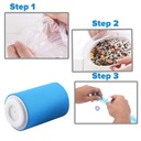 جهاز تفريغ وشفط الهواء من أكياس الطعام مع 5 أكياس تخزين للطعام والخضروات قابلة لإعادة الأستخدام