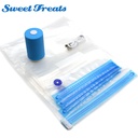 جهاز تفريغ وشفط الهواء من أكياس الطعام مع 5 أكياس تخزين للطعام والخضروات قابلة لإعادة الأستخدام