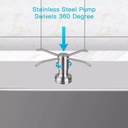 مضخة توزيع الصابون السائل تدور 360 درجة لسهولة التحكم من الاستانليس ستيل