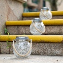 كرة زجاجية مضيئة تعمل بالطاقة الشمسية لإضاءة وتزيين الحدائق