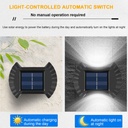 كشاف ليد حائطي يعمل بالطاقه الشمسية ويضئ تلقائيآ في الليل 4 قطع وتربروف للعمل تحت الامطار