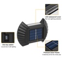 كشاف ليد حائطي يعمل بالطاقه الشمسية ويضئ تلقائيآ في الليل 4 قطع وتربروف للعمل تحت الامطار