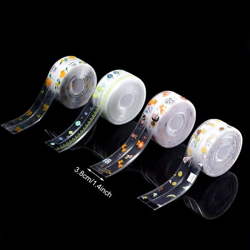 شريط لاصق مانع تسريب للحوض و البانيو والتواليت شفاف بأشكال