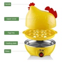 جهاز سلق بيض بالبخار كهرباء 2 دور علي شكل فرخة ٣٥٠ وات