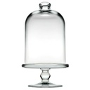 حامل الكيك والحلويات والكوكيز والكاندي بغطاء وقاعدة من الزجاج الشفاف