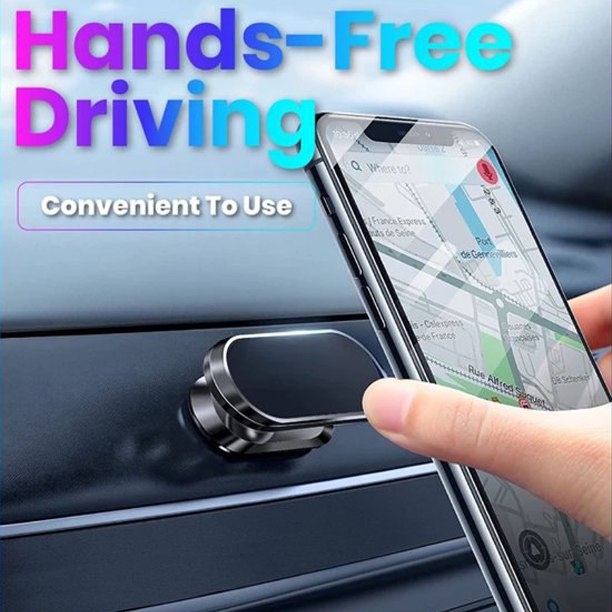 حامل موبايل مغناطيسي للسيارة يدور 360 درجة للتحكم في زاوية الشاشة يثبت بلزق دبل فيس قوي لضمان الثبات وعدم الوقوع