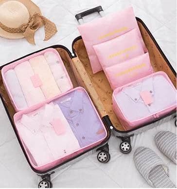 مجموعة منظم حقائب السفر لجعل السفر أكثر راحة 7 قطع