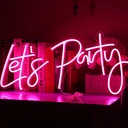 Let's Party Neon Sign For Wall Decor