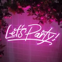 Let's Party Neon Sign For Wall Decor