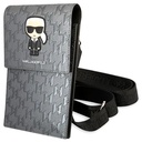 شنطة رجالي كتف كارل لاغرفيلد لحمل الموبايل والمتعلقات الشخصية مع 3 فتحات للبطاقات والكروت