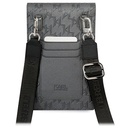 شنطة رجالي كتف كارل لاغرفيلد لحمل الموبايل والمتعلقات الشخصية مع 3 فتحات للبطاقات والكروت