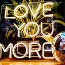 Love You More Warm Light Neon Led Light Sign Art Decor