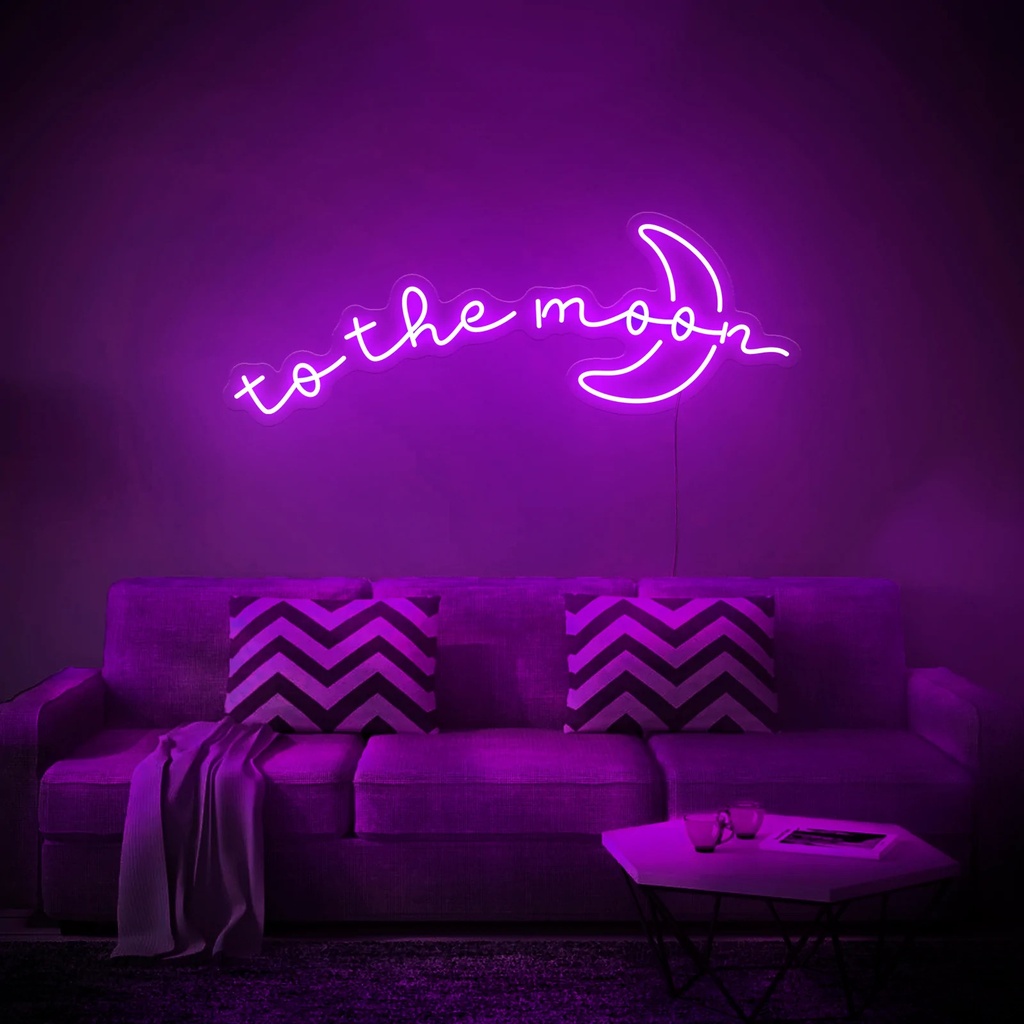 To The Moon Neon Led Light Sign Art Decor