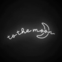 To The Moon Neon Led Light Sign Art Decor