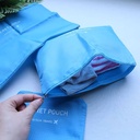 مجموعة شنط سفر وتربروف لتنظيم الملابس والمكياج وادوات العنابة بالبشرة 3 قطع