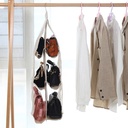 منظم شنط داخل الدولاب وتربروف زوجي للحفاظ عليها من التكسير والأتربة بجزء شفاف لسهولة الأختيار