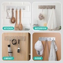 شماعة الحوائط ذاتية اللصق خماسية الهوك المرنة للمطبخ والحمام وغرفة النوم