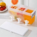 ديسبنسر عصائر 3 في 1 بغطاء محكم الغلق مع حنفية لكل قسم لسهولة الاستخدام