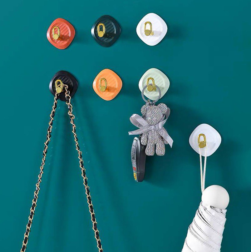 هوك ذاتي اللصق بديل للمسامير لتعليق الملابس وادوات الحمام والمطبخ 4 قطع