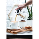 ماكينة صنع وتحضيراسبريسو ايطالي وقهوة 4 اكواب استانليس ستيل غير قابل للصدا