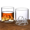 مج الجبل الجليدي لشرب وتقديم العصائر والمشروبات من الزجاج الشفاف