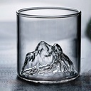 مج الجبل الجليدي لشرب وتقديم العصائر والمشروبات من الزجاج الشفاف