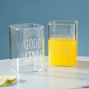 كوباية جود مورنينج لشرب وتقديم العصائر والشاي والنسكافيه من الزجاج الشفاف