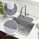 مفرش حنفية سيليكون حامل للصابون والليفه مانع للبلل بفتحات لتصريف المياه في حوض المطبخ والحمام