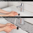 مفرش حنفية سيليكون حامل للصابون والليفه مانع للبلل بفتحات لتصريف المياه في حوض المطبخ والحمام