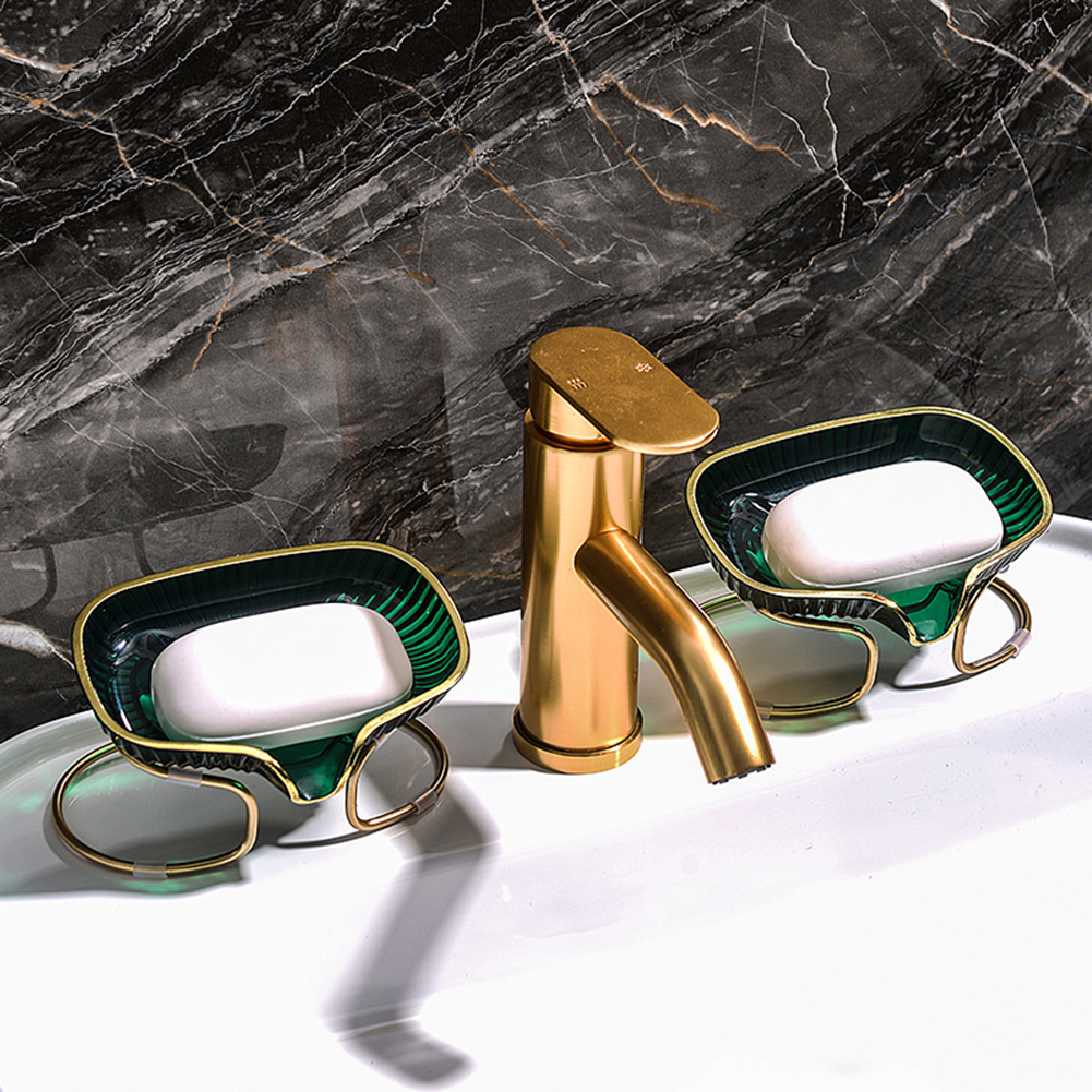 صبانة اكريليك بحامل معدن باللون الذهبي وفتحه لتصريف المياه