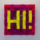 Hi Mosaic 3D Wood Wall Art