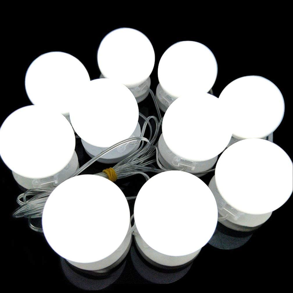 لمبات ليد بثلاث درجات تركب علي المرايا بسهولة لتعطي اضائه افضل للميك أب (Hollywood mirror)