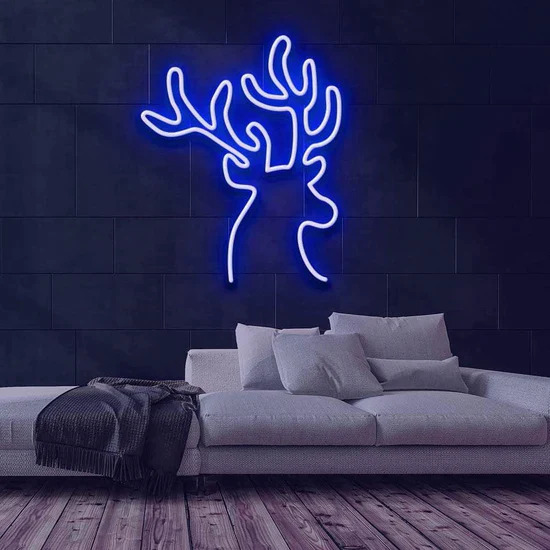 Reindeer Neon Led Light Sign Art Decor 45*35 Cm