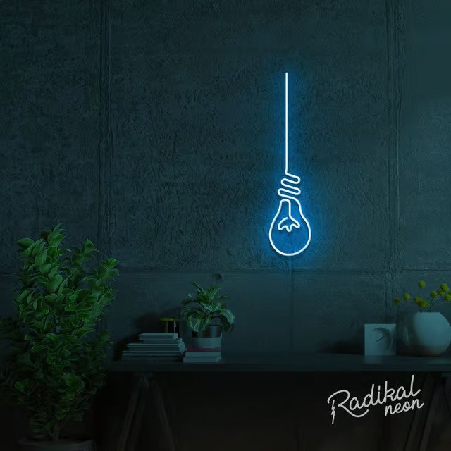 Warm Light Bulb Neon Led Light Sign Art Decor
