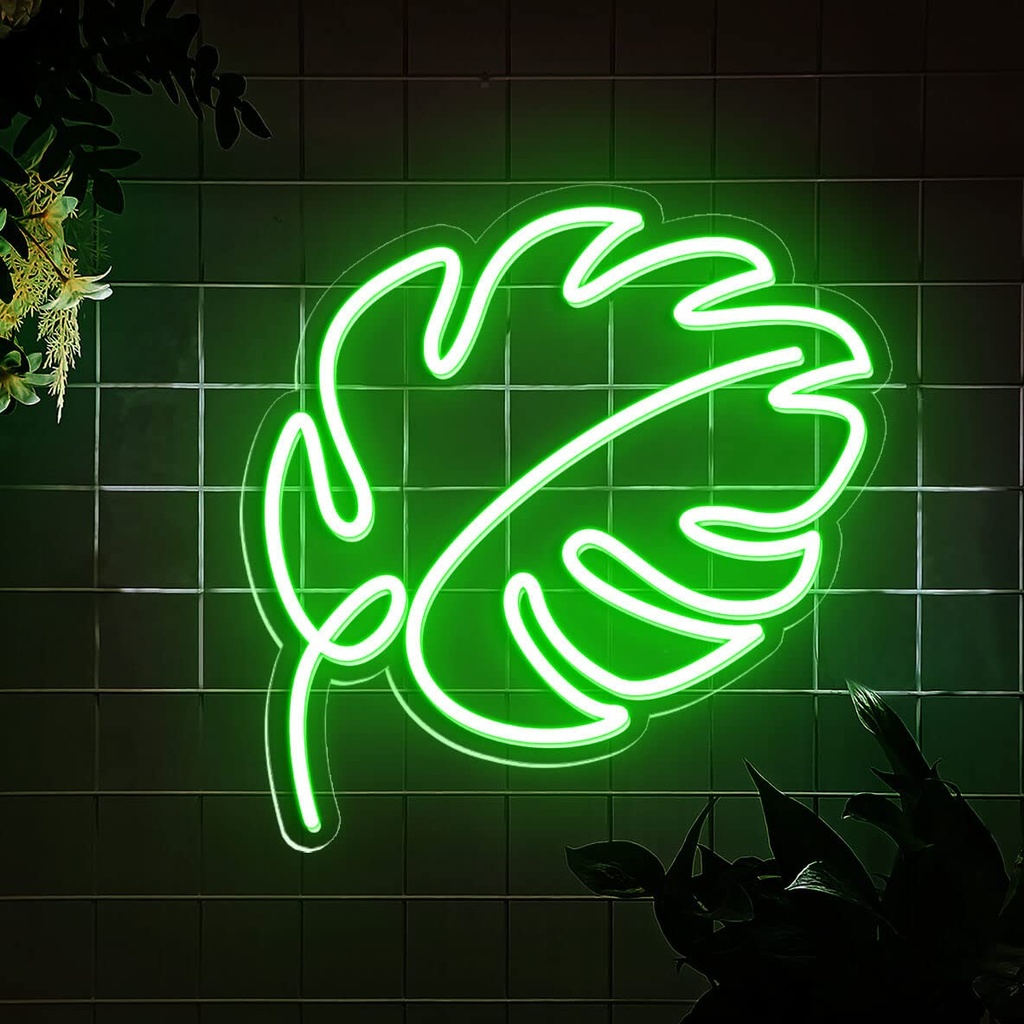Monstera Leaf Neon Led Light Sign Art Decor ‎