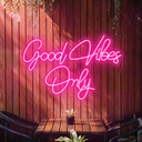 Good Vibes Only Neon Led Light Sign Art Decor