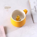 3D Mug with Cute Animal Inside for Tea, Juice, Milk Chocolate, Cappuccino 400 ml