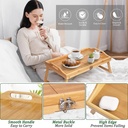 ترابيزة سرير لتقديم الطعام خشب بارجل قابلة للطي لسهولة ويد لسهولة الحمل